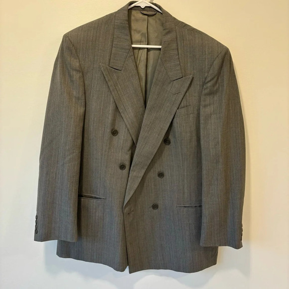 Christian Dior Monsieur Grey Pinstripes Suit Jacket Blazer Designer Professional - Picture 3 of 13